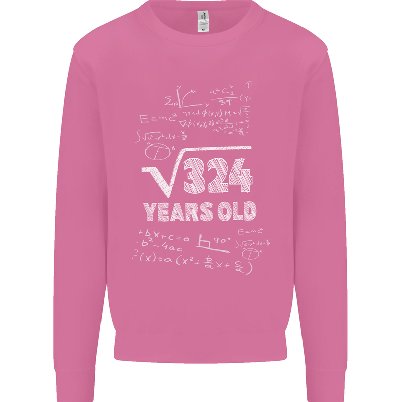 18th Birthday 18 Year Old Geek Funny Maths Mens Sweatshirt Jumper Azalea