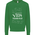 18th Birthday 18 Year Old Geek Funny Maths Mens Sweatshirt Jumper Irish Green