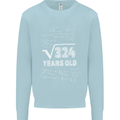 18th Birthday 18 Year Old Geek Funny Maths Mens Sweatshirt Jumper Light Blue