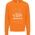 18th Birthday 18 Year Old Geek Funny Maths Mens Sweatshirt Jumper Orange