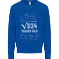 18th Birthday 18 Year Old Geek Funny Maths Mens Sweatshirt Jumper Royal Blue