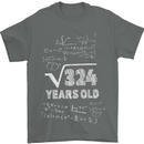 18th Birthday 18 Year Old Geek Funny Maths Mens T-Shirt 100% Cotton Charcoal