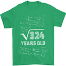 18th Birthday 18 Year Old Geek Funny Maths Mens T-Shirt 100% Cotton Irish Green