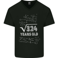 18th Birthday 18 Year Old Geek Funny Maths Mens V-Neck Cotton T-Shirt Black