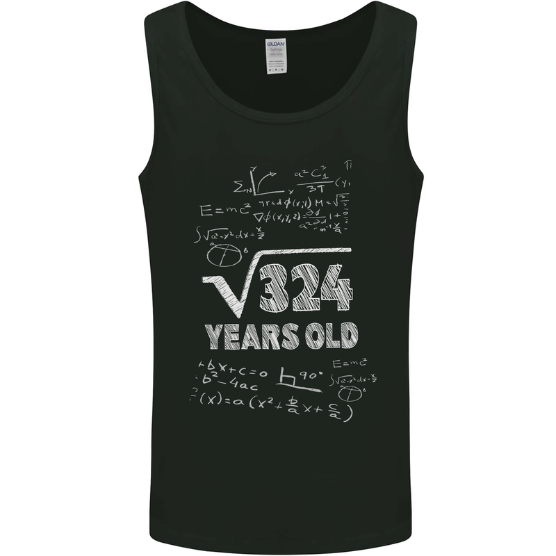 18th Birthday 18 Year Old Geek Funny Maths Mens Vest Tank Top Black