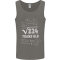 18th Birthday 18 Year Old Geek Funny Maths Mens Vest Tank Top Charcoal