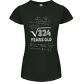 18th Birthday 18 Year Old Geek Funny Maths Womens Petite Cut T-Shirt Black