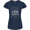 18th Birthday 18 Year Old Geek Funny Maths Womens Petite Cut T-Shirt Navy Blue