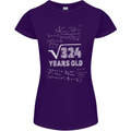 18th Birthday 18 Year Old Geek Funny Maths Womens Petite Cut T-Shirt Purple