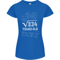 18th Birthday 18 Year Old Geek Funny Maths Womens Petite Cut T-Shirt Royal Blue