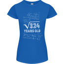 18th Birthday 18 Year Old Geek Funny Maths Womens Petite Cut T-Shirt Royal Blue