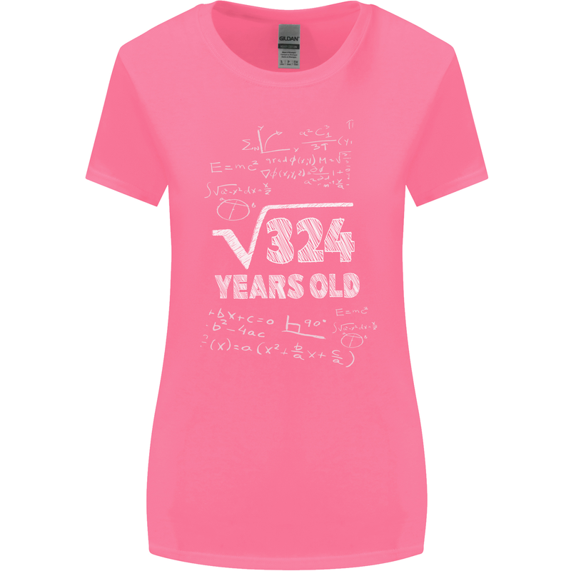 18th Birthday 18 Year Old Geek Funny Maths Womens Wider Cut T-Shirt Azalea