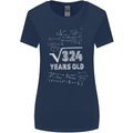 18th Birthday 18 Year Old Geek Funny Maths Womens Wider Cut T-Shirt Navy Blue