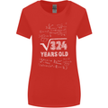 18th Birthday 18 Year Old Geek Funny Maths Womens Wider Cut T-Shirt Red