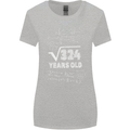 18th Birthday 18 Year Old Geek Funny Maths Womens Wider Cut T-Shirt Sports Grey
