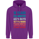18th Birthday 18 Year Old Mens 80% Cotton Hoodie Purple