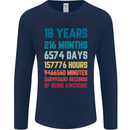 18th Birthday 18 Year Old Mens Long Sleeve T-Shirt Navy Blue