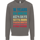 18th Birthday 18 Year Old Mens Sweatshirt Jumper Charcoal