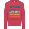18th Birthday 18 Year Old Mens Sweatshirt Jumper Heliconia