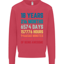 18th Birthday 18 Year Old Mens Sweatshirt Jumper Heliconia