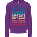 18th Birthday 18 Year Old Mens Sweatshirt Jumper Purple