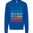 18th Birthday 18 Year Old Mens Sweatshirt Jumper Royal Blue