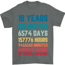 18th Birthday 18 Year Old Mens T-Shirt 100% Cotton Charcoal
