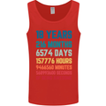 18th Birthday 18 Year Old Mens Vest Tank Top Red