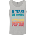 18th Birthday 18 Year Old Mens Vest Tank Top Sports Grey