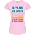 18th Birthday 18 Year Old Womens Petite Cut T-Shirt Light Pink