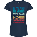18th Birthday 18 Year Old Womens Petite Cut T-Shirt Navy Blue
