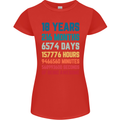 18th Birthday 18 Year Old Womens Petite Cut T-Shirt Red