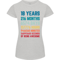 18th Birthday 18 Year Old Womens Petite Cut T-Shirt Sports Grey