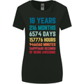 18th Birthday 18 Year Old Womens Wider Cut T-Shirt Black