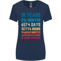 18th Birthday 18 Year Old Womens Wider Cut T-Shirt Navy Blue