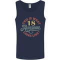 18th Birthday 80 Year Old Awesome Looks Like Mens Vest Tank Top Navy Blue