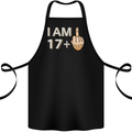 18th Birthday Funny Offensive 18 Year Old Cotton Apron 100% Organic Black