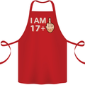 18th Birthday Funny Offensive 18 Year Old Cotton Apron 100% Organic Red