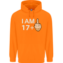 18th Birthday Funny Offensive 18 Year Old Mens 80% Cotton Hoodie Orange