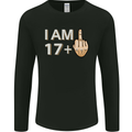 18th Birthday Funny Offensive 18 Year Old Mens Long Sleeve T-Shirt Black