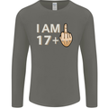 18th Birthday Funny Offensive 18 Year Old Mens Long Sleeve T-Shirt Charcoal