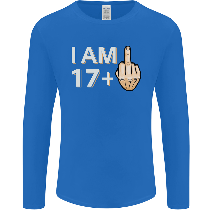 18th Birthday Funny Offensive 18 Year Old Mens Long Sleeve T-Shirt Royal Blue