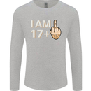 18th Birthday Funny Offensive 18 Year Old Mens Long Sleeve T-Shirt Sports Grey