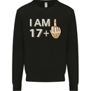 18th Birthday Funny Offensive 18 Year Old Mens Sweatshirt Jumper Black