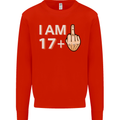 18th Birthday Funny Offensive 18 Year Old Mens Sweatshirt Jumper Bright Red