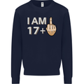 18th Birthday Funny Offensive 18 Year Old Mens Sweatshirt Jumper Navy Blue