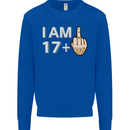 18th Birthday Funny Offensive 18 Year Old Mens Sweatshirt Jumper Royal Blue