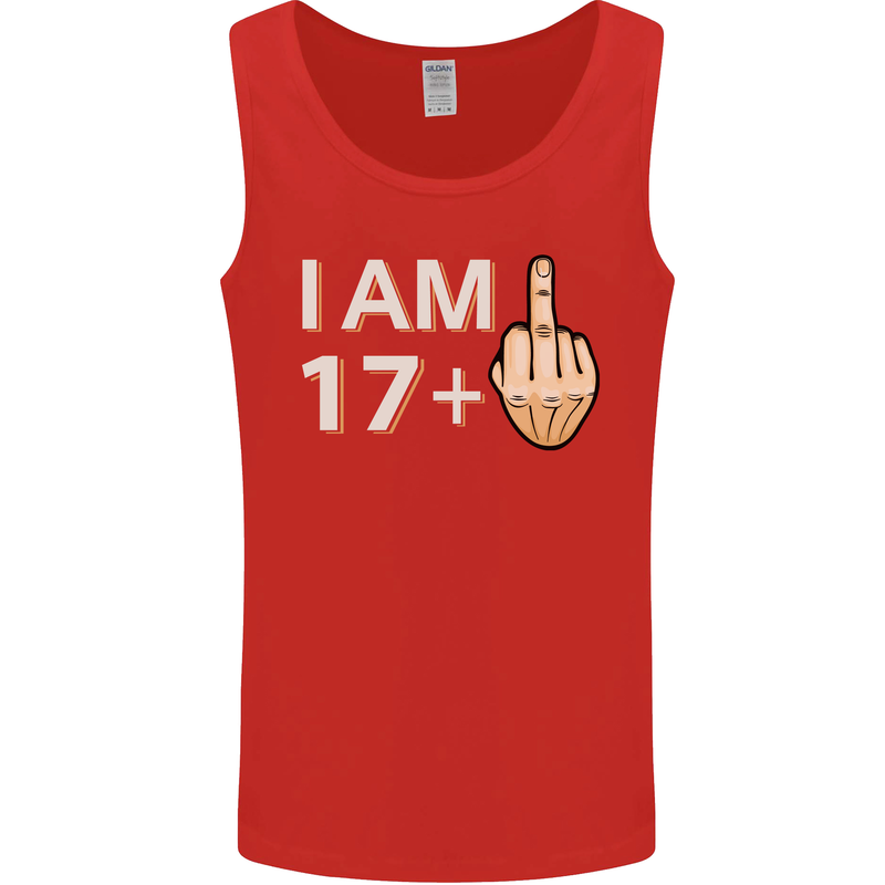18th Birthday Funny Offensive 18 Year Old Mens Vest Tank Top Red