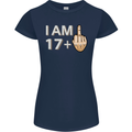 18th Birthday Funny Offensive 18 Year Old Womens Petite Cut T-Shirt Navy Blue