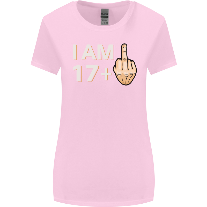 18th Birthday Funny Offensive 18 Year Old Womens Wider Cut T-Shirt Light Pink